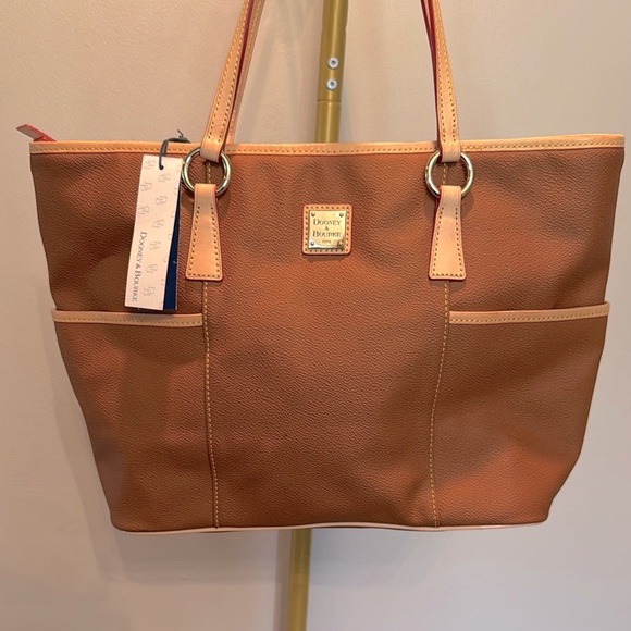 Dooney & Bourke Helena shopper Brown Tote Bag with Leather Accents NWT - Picture 10 of 16